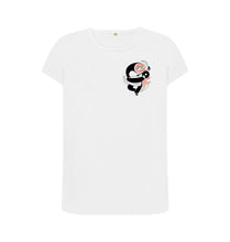 Load image into Gallery viewer, White Mini Gramophone Dancing T-shirt (Slim Fit)