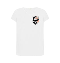 Load image into Gallery viewer, White Mini Gramophone Dancing T-shirt (Slim Fit)
